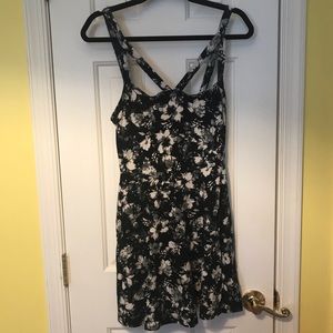 Black and White Floral Dress